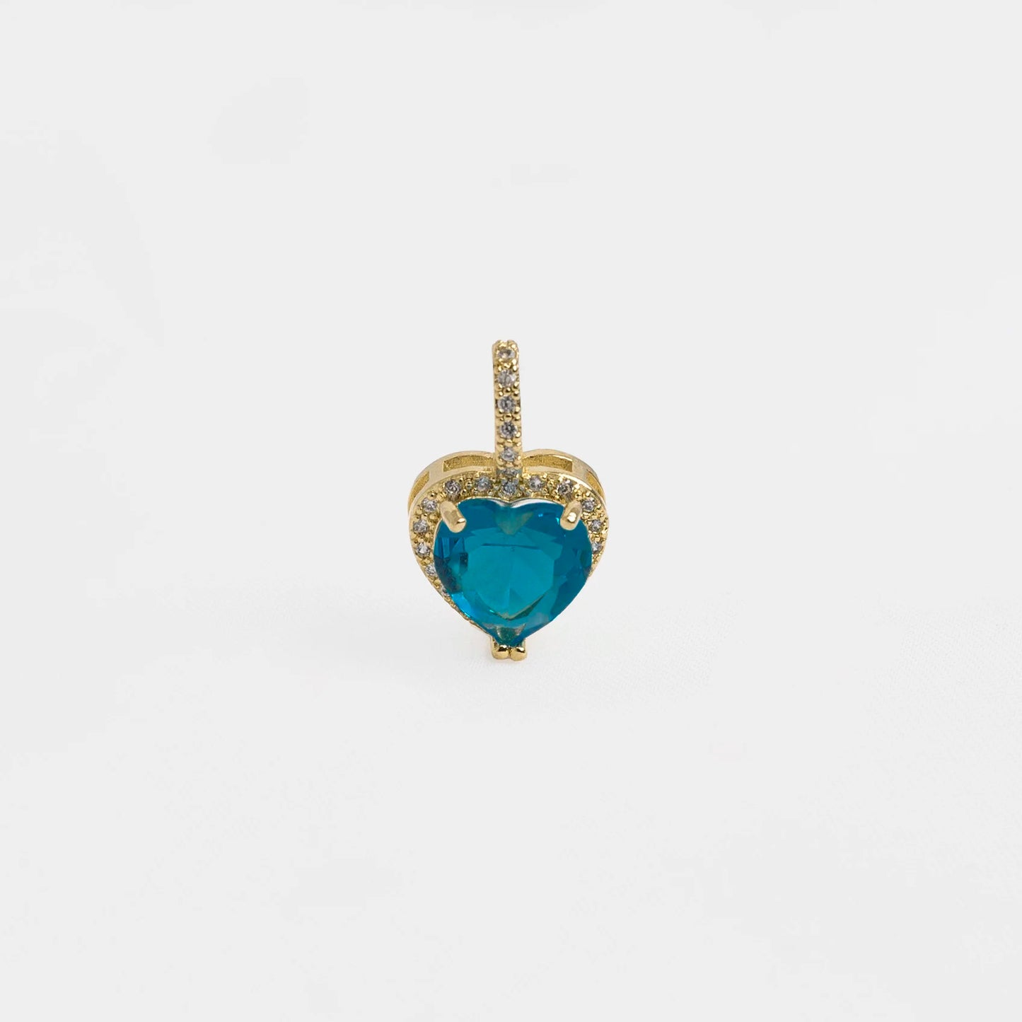Dije corazón azul