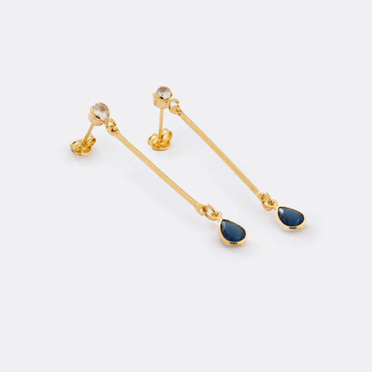 Arete Colgante Azul