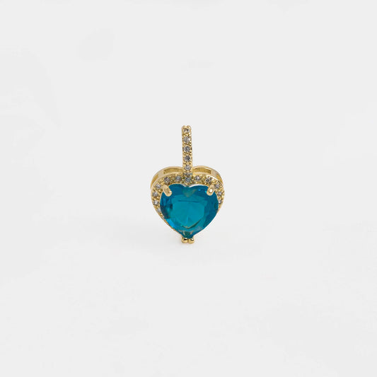 Dije corazón azul