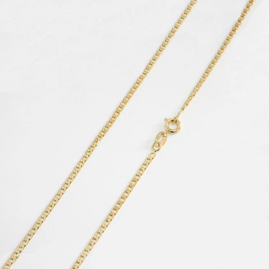 Cadena Cubana Plana Diamantada